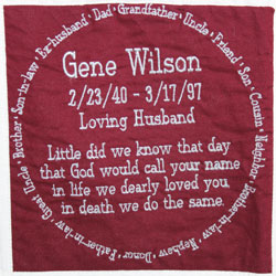 Organ and Tissue Donation, Donor Memorial Quilt (Midwest Transplant Network, Kansas and Missouri)