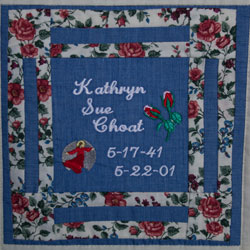 Organ and Tissue Donation, Donor Memorial Quilt (Midwest Transplant Network, Kansas and Missouri)