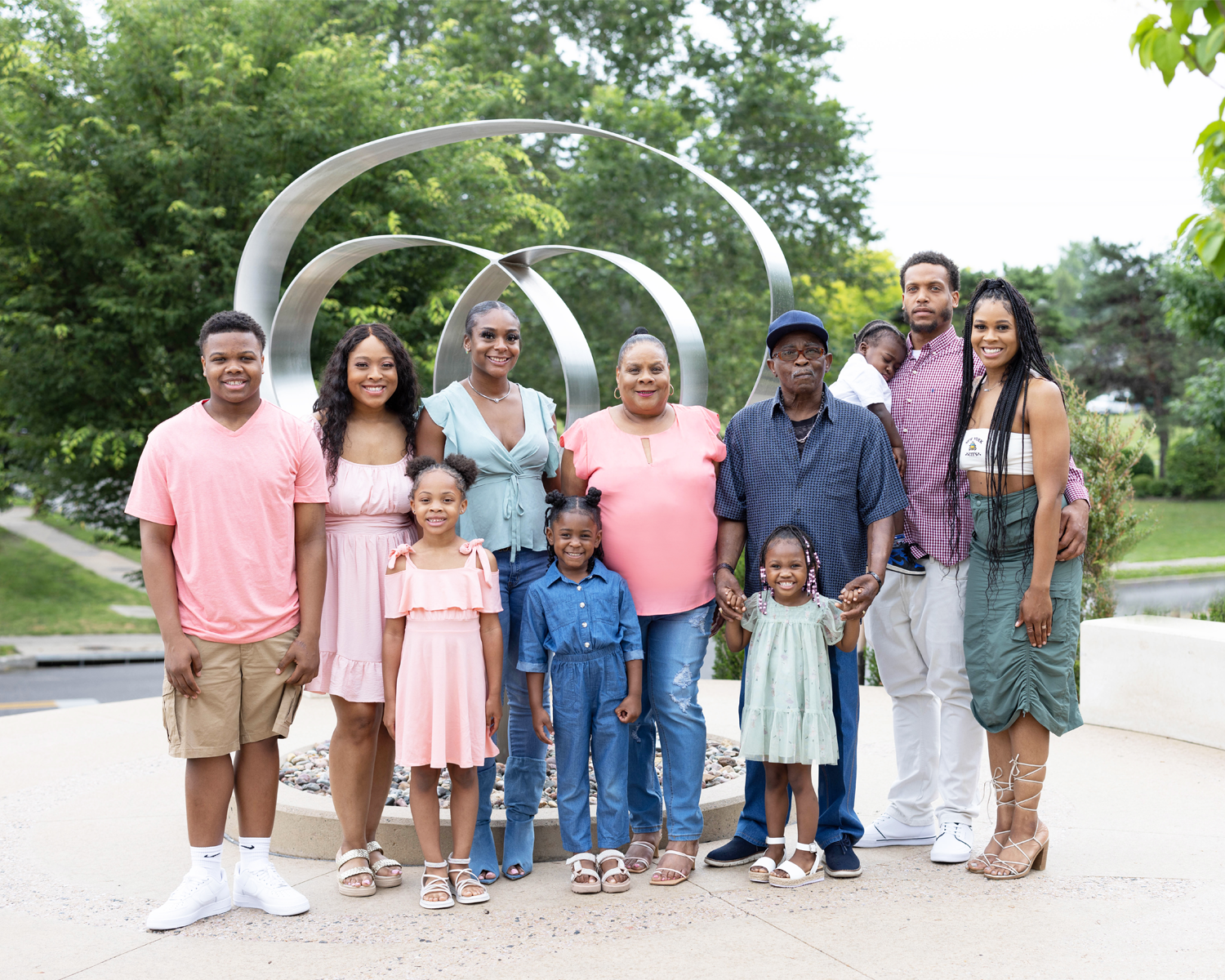 Pictured — back row, left to right: Warren Poke, Carla’s son; Chelsey Poke, Carla’s daughter; Nashea Moore, Carla’s daughter; Joyce McCombs, Carla’s mother; John McCombs, Carla’s father; John Moore Jr., Carla’s grandson; Wesley B. Poke III, Carla’s son; Lesley Poke, Carla’s daughter. Front row, left to right: Layla James, Carla’s granddaughter; Carlei Moore, Carla’s granddaughter; Kaylei Williams, Carla’s granddaughter.
